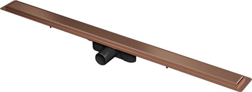 Odwodnienie liniowe z rusztem uniwersalnym 100 cm miedź szczotkowana IÖ Nord Slim