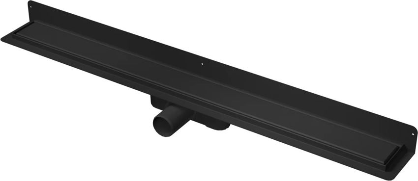 Odwodnienie liniowe przyścienne z rusztem uniwersalnym 90 cm czarny mat IÖ Nord Slim