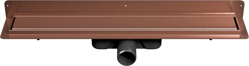 Odwodnienie liniowe przyścienne z rusztem uniwersalnym 60 cm miedź szczotkowana IÖ Nord Slim