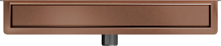 Odwodnienie liniowe przyścienne z rusztem uniwersalnym 60 cm miedź szczotkowana IÖ Nord Slim