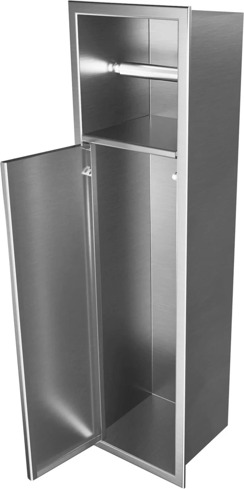 Wnęka na papier toaletowy i szczotkę 18x66 cm brushed niquel IÖ Luvia