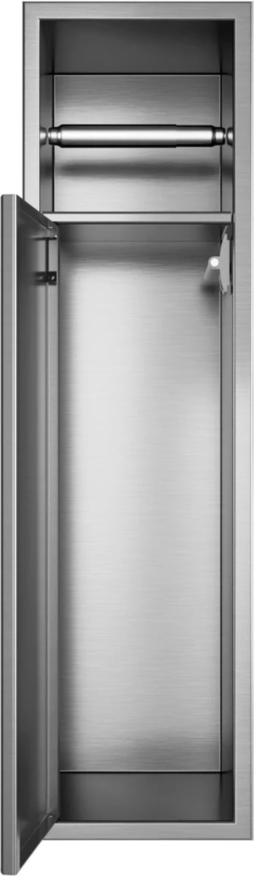 Wnęka na papier toaletowy i szczotkę 18x66 cm brushed niquel IÖ Luvia