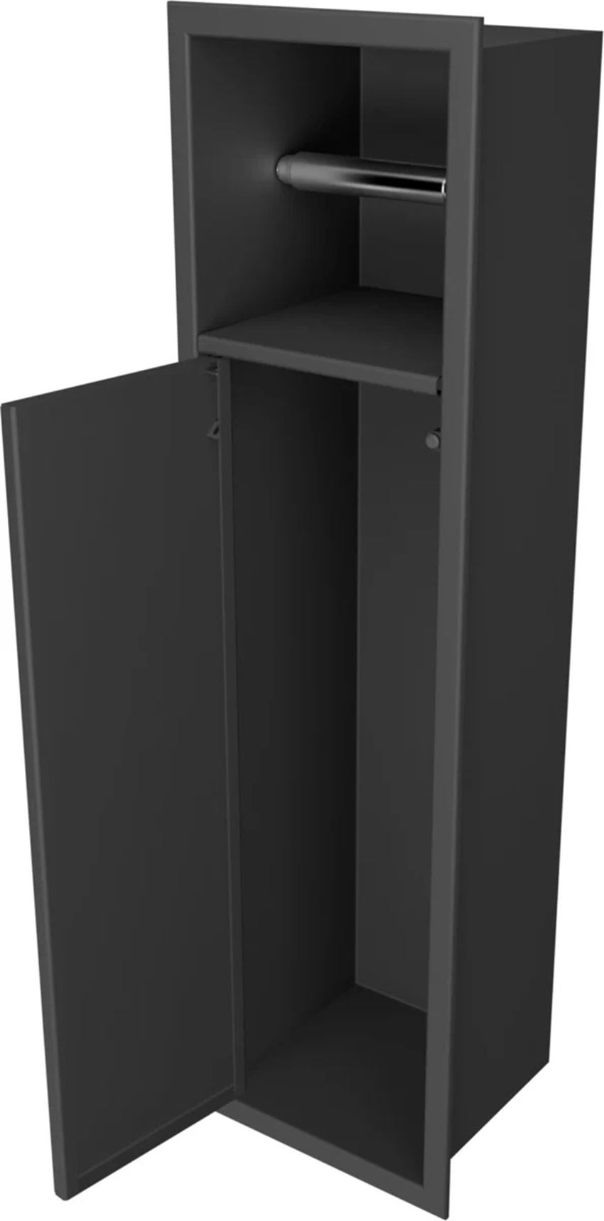 Wnęka na papier toaletowy i szczotkę 18x66 cm matt black IÖ Luvia