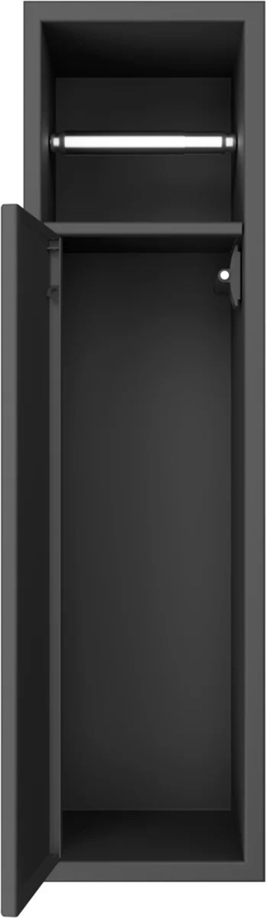 Wnęka na papier toaletowy i szczotkę 18x66 cm matt black IÖ Luvia