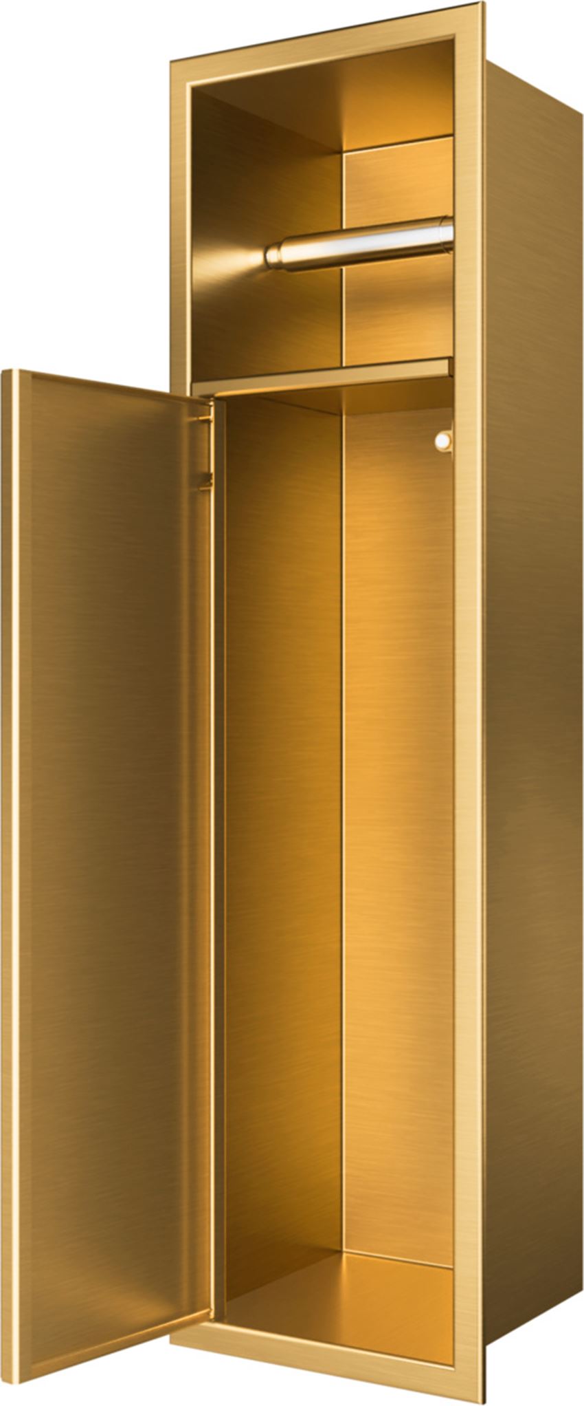 Wnęka na papier toaletowy i szczotkę 18x66 cm brushed gold IÖ Luvia