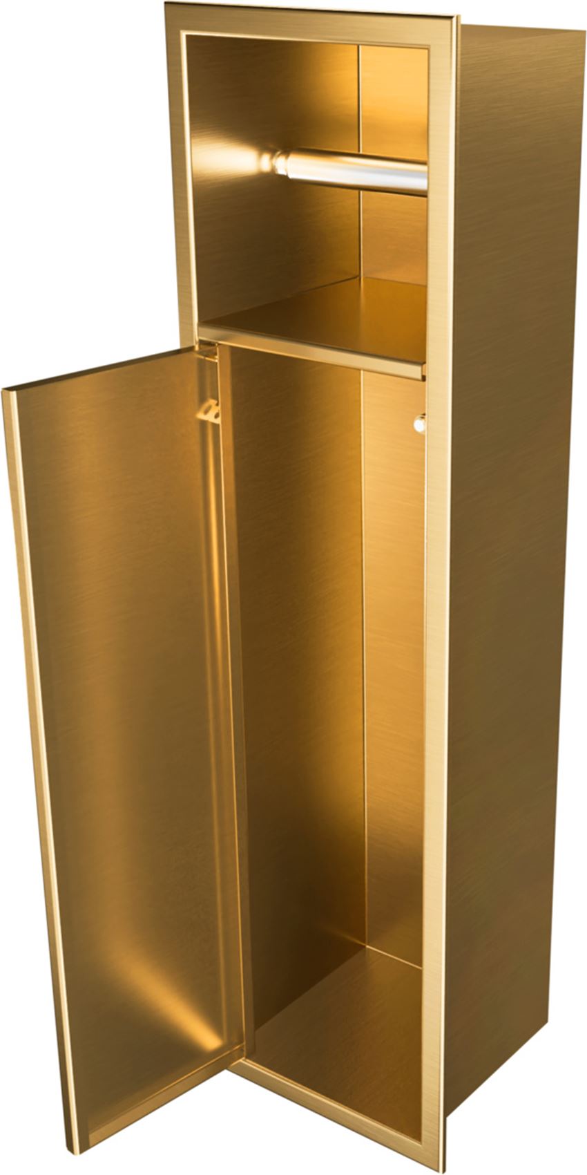 Wnęka na papier toaletowy i szczotkę 18x66 cm brushed gold IÖ Luvia