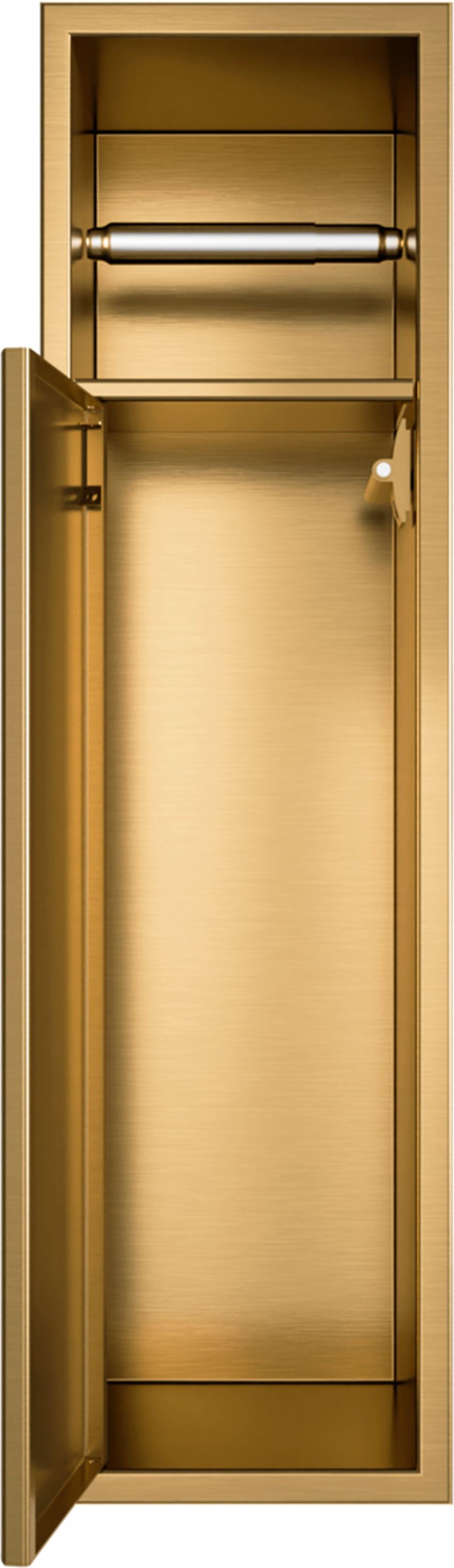 Wnęka na papier toaletowy i szczotkę 18x66 cm brushed gold IÖ Luvia