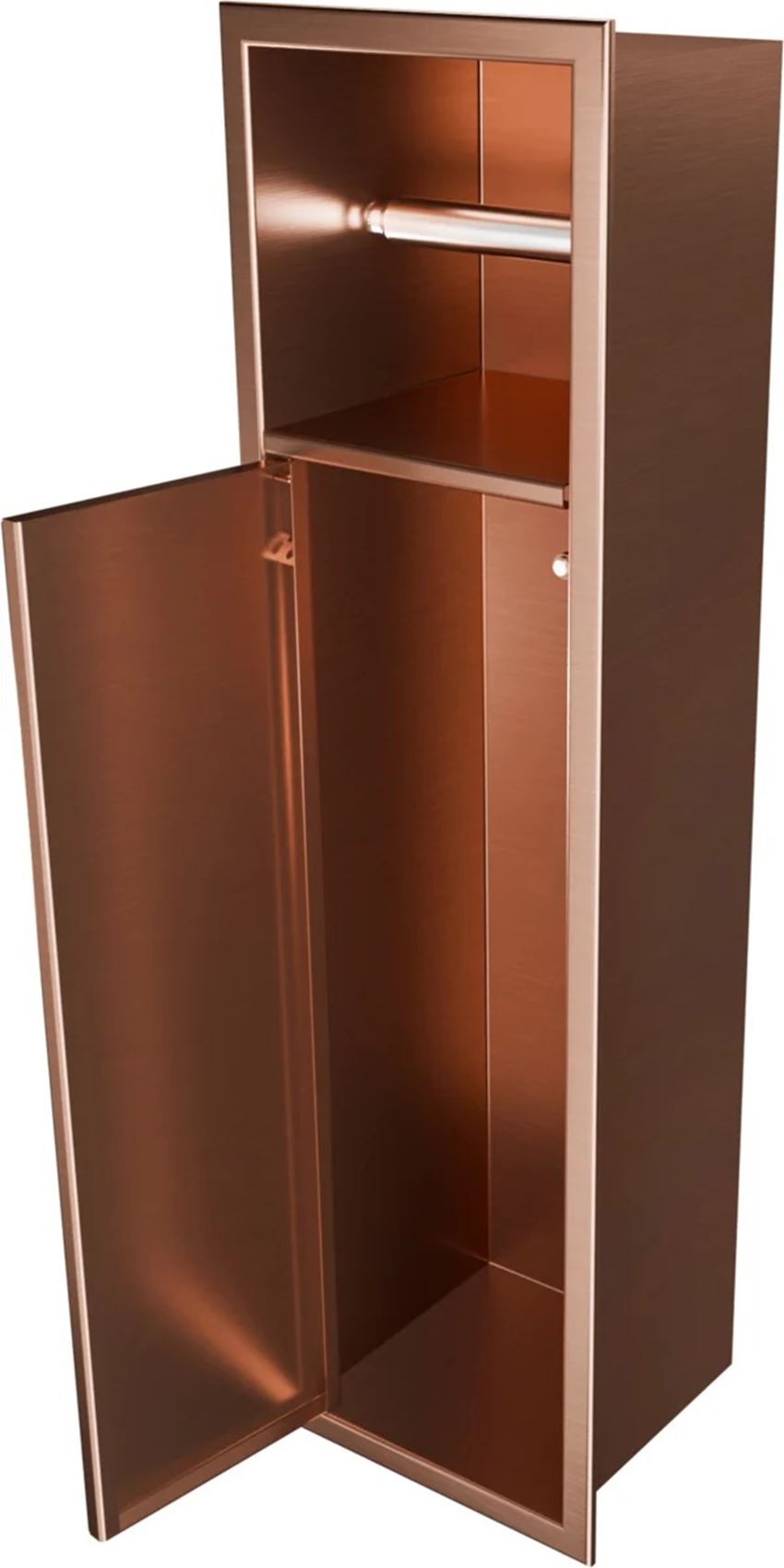 Wnęka na papier toaletowy i szczotkę 18x66 cm brushed rose gold IÖ Luvia