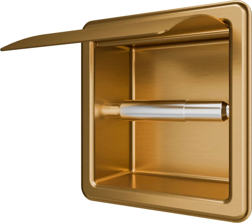 Wnęka na papier toaletowy 16x15 cm brushed gold IÖ Luvia