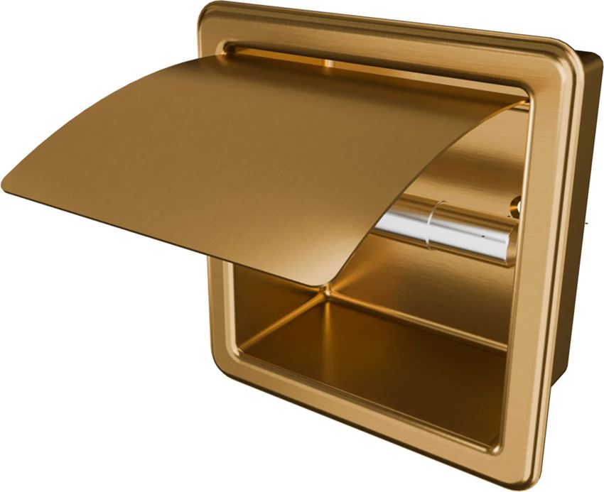 Wnęka na papier toaletowy 16x15 cm brushed gold IÖ Luvia