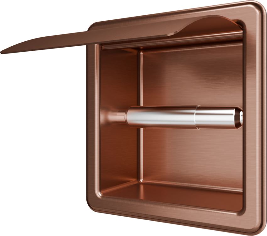 Wnęka na papier toaletowy 16x15 cm brushed rose gold IÖ Luvia