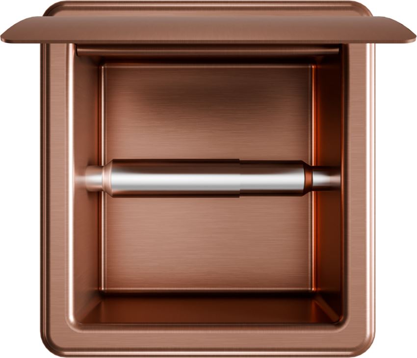 Wnęka na papier toaletowy 16x15 cm brushed rose gold IÖ Luvia
