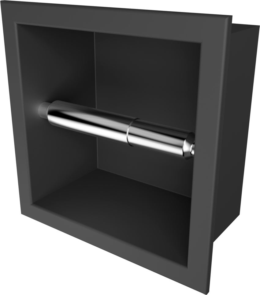 Wnęka na papier toaletowy 17x17 cm matt black IÖ Luvia