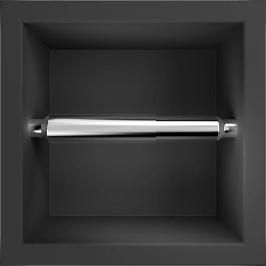 Wnęka na papier toaletowy 17x17 cm matt black IÖ Luvia