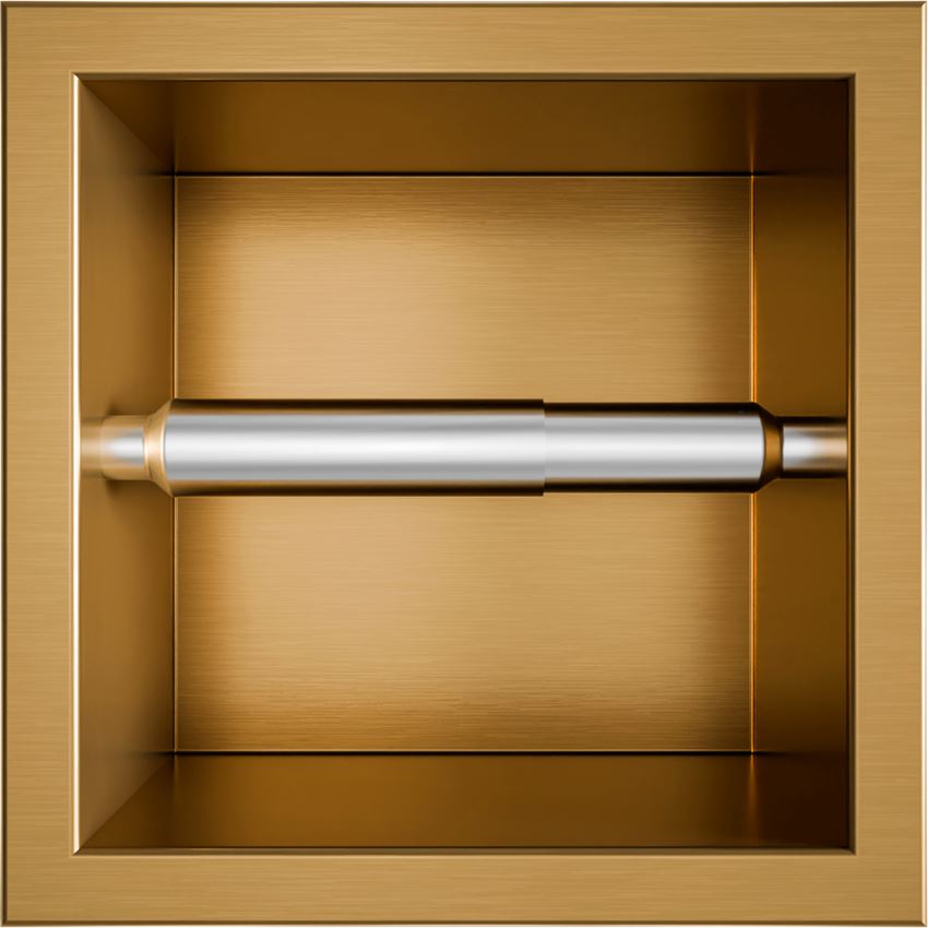 Wnęka na papier toaletowy 17x17 cm brushed gold IÖ Luvia