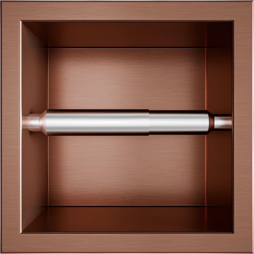 Wnęka na papier toaletowy 17x17 cm brushed rose gold IÖ Luvia