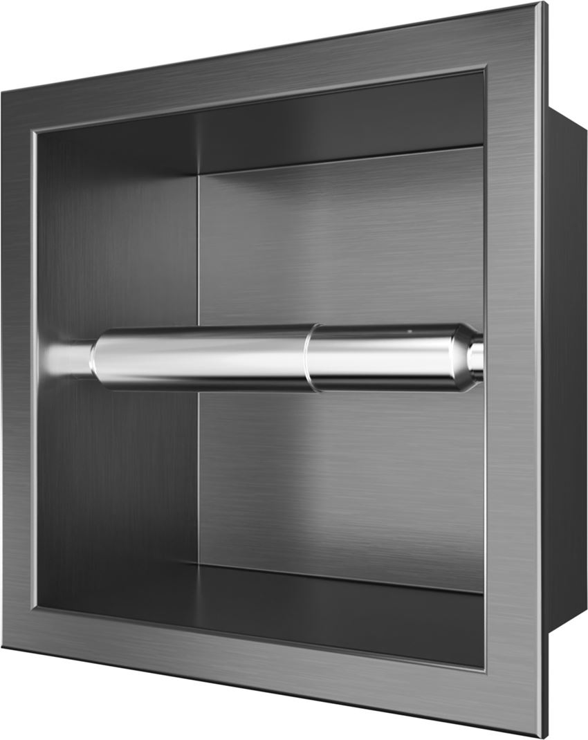 Wnęka na papier toaletowy 17x17 cm gun metal IÖ Luvia