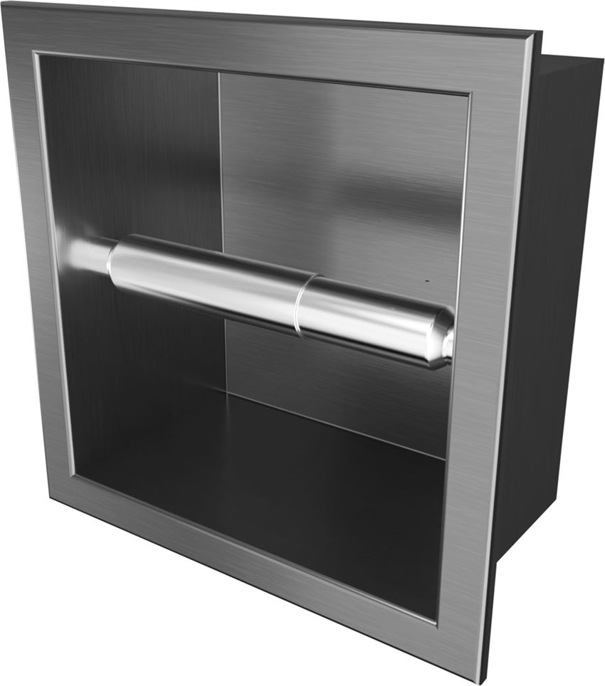 Wnęka na papier toaletowy 17x17 cm gun metal IÖ Luvia