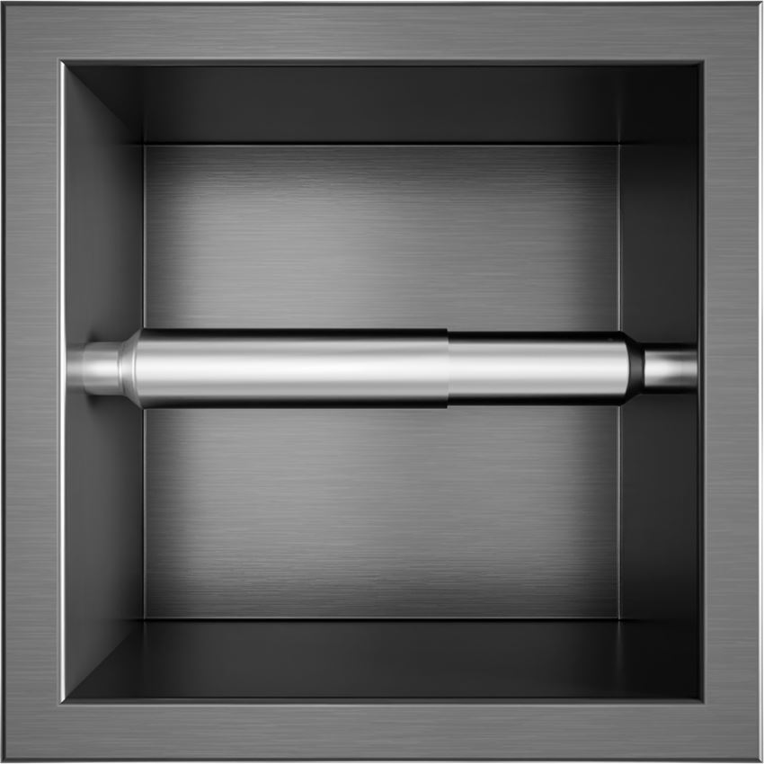 Wnęka na papier toaletowy 17x17 cm gun metal IÖ Luvia