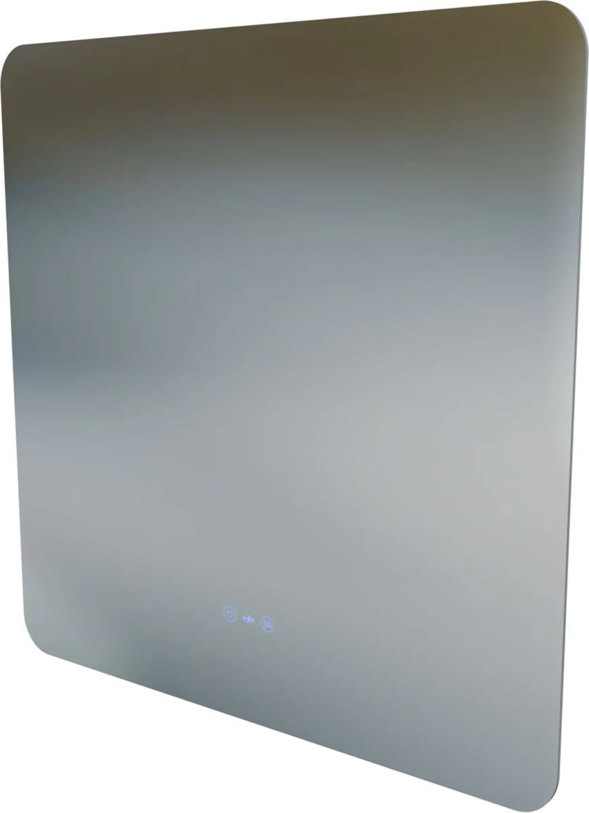 Lustro z zaokrąglonymi rogami z podświetleniem led włącznik dotykowy 80x80 cm IO Luka New Square