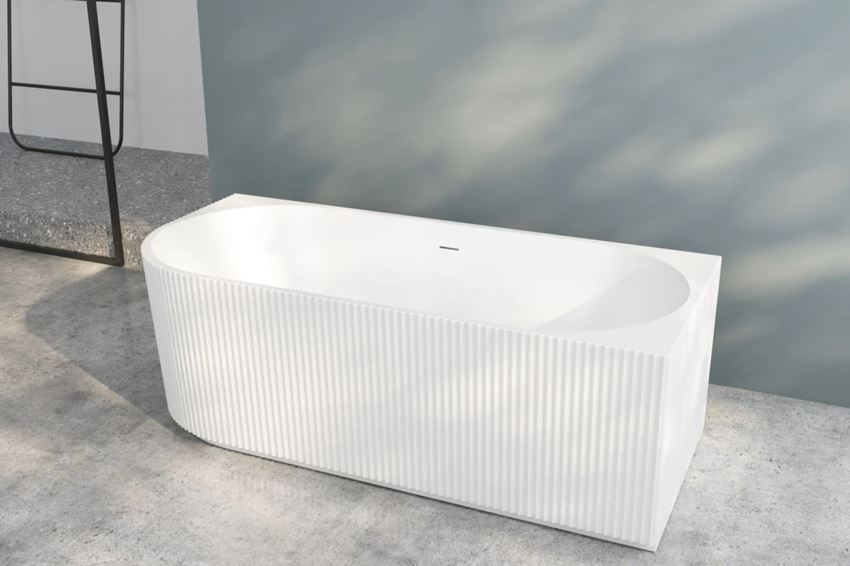 Wanna narożna przyścienna akrylowa ze zintegrowaną obudową prawa 160x75x58 cm IÖ Atena