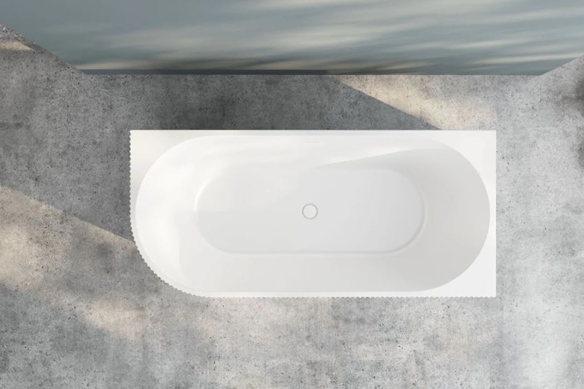 Wanna narożna przyścienna akrylowa ze zintegrowaną obudową prawa 160x75x58 cm IÖ Atena