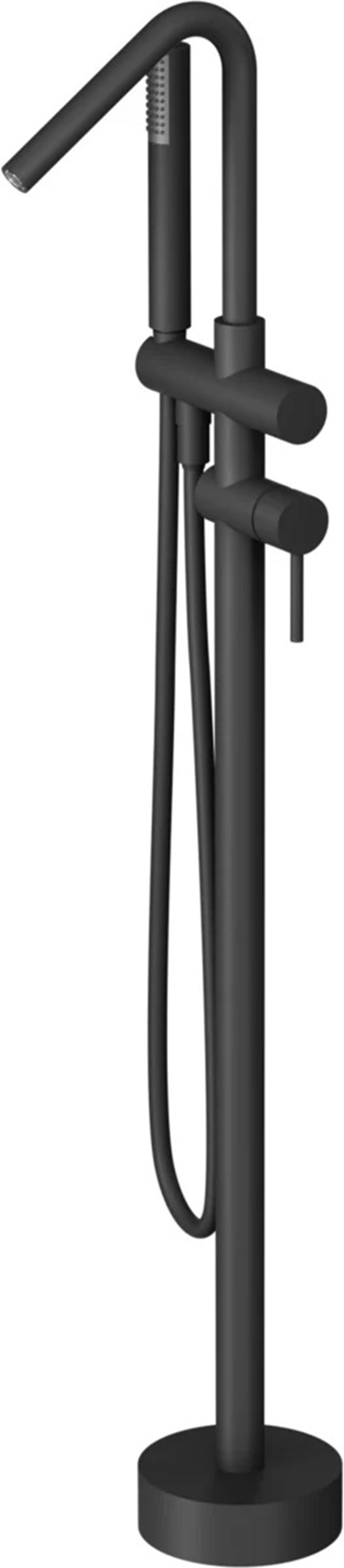 Bateria wannowa wolnostojąca black matt IO Luvia