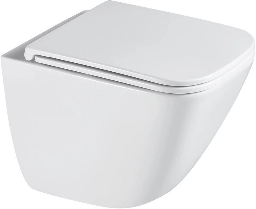Miska WC podwieszana Spin Flux Plus z deską wolnoopadającą Slim 34,5x48,5 cm biała IO Basic Uno