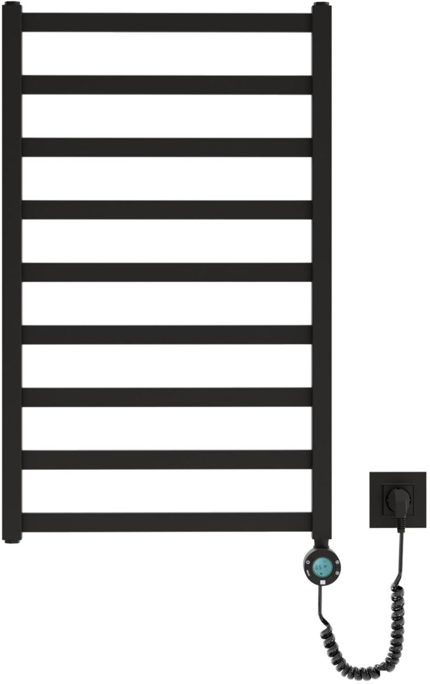 Grzejnik elektryczny 50x80 cm czarny mat IO Gol