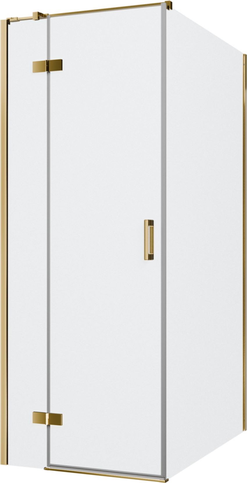 Kabina prysznicowa narożna lewa prostokątna szkło przezroczyste  profile gold shine 80x120x200 cm IÖ Luvia