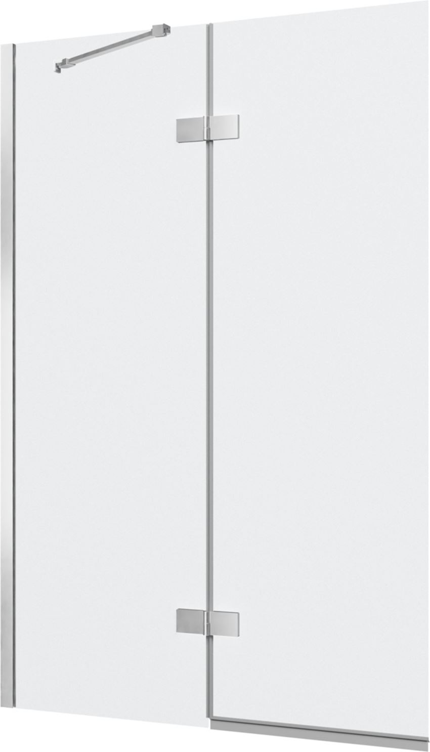 Parawan nawannowy dwuczęściowy lewy profile chrom połysk 100x150 cm IÖ Luvia