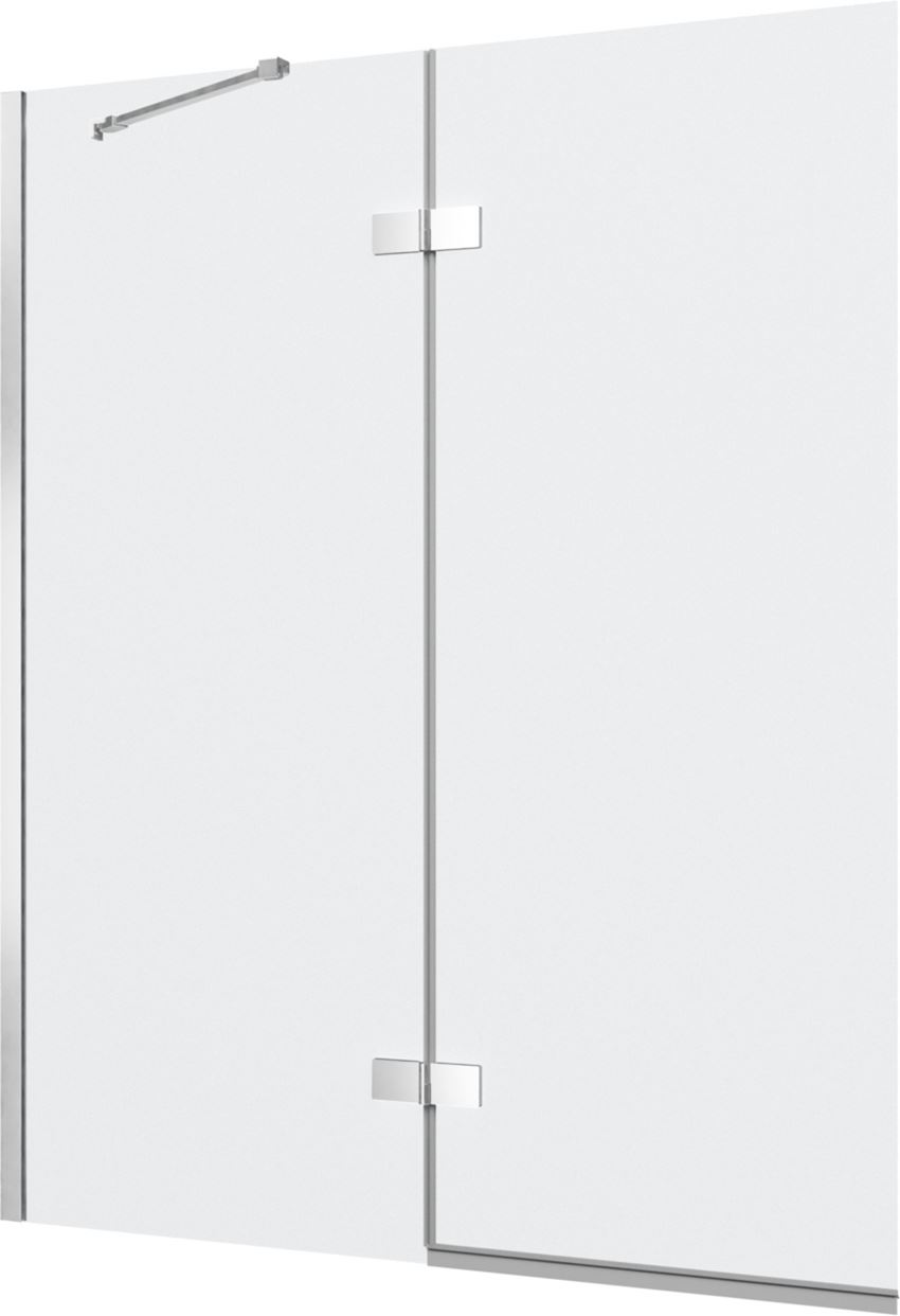 Parawan nawannowy dwuczęściowy lewy profile chrom połysk 120x150 cm IÖ Luvia