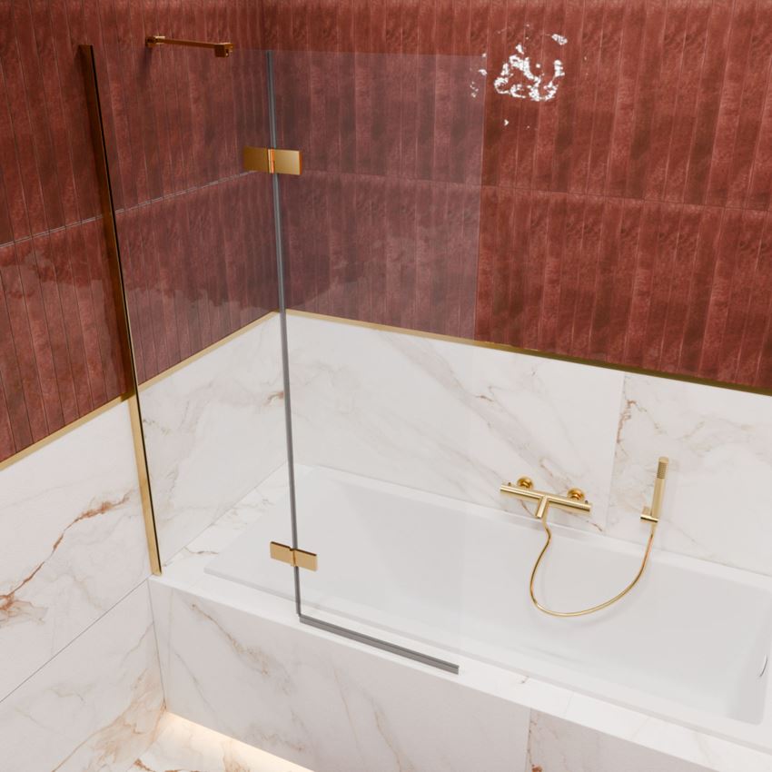 Parawan nawannowy dwuczęściowy lewy profile gold shine 100x150 cm IÖ Luvia