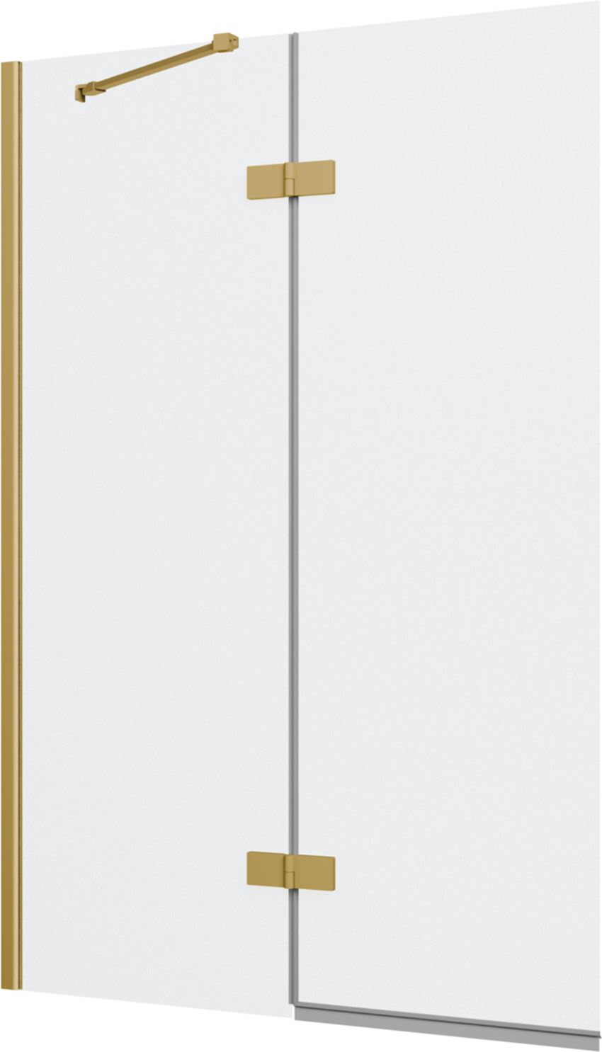 Parawan nawannowy dwuczęściowy lewy profile złoto szczotkowane 100x150 cm IÖ Luvia