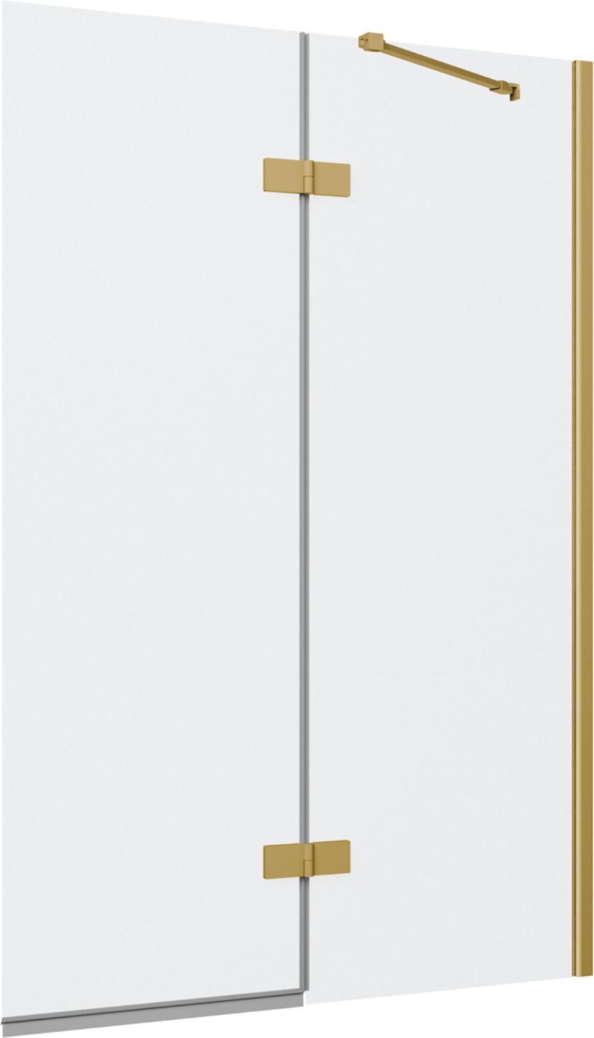 Parawan nawannowy dwuczęściowy lewy profile złoto szczotkowane 100x150 cm IÖ Luvia