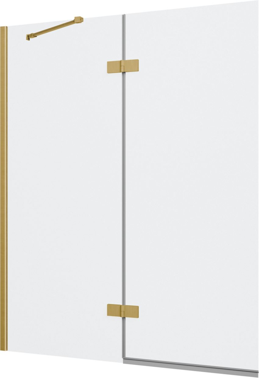 Parawan nawannowy dwuczęściowy lewy profile złoto szczotkowane 120x150 cm IÖ Luvia