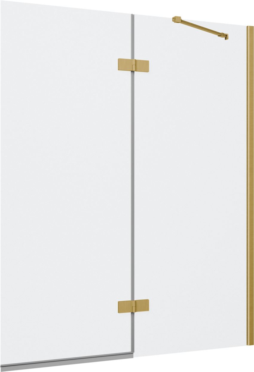 Parawan nawannowy dwuczęściowy lewy profile złoto szczotkowane 120x150 cm IÖ Luvia
