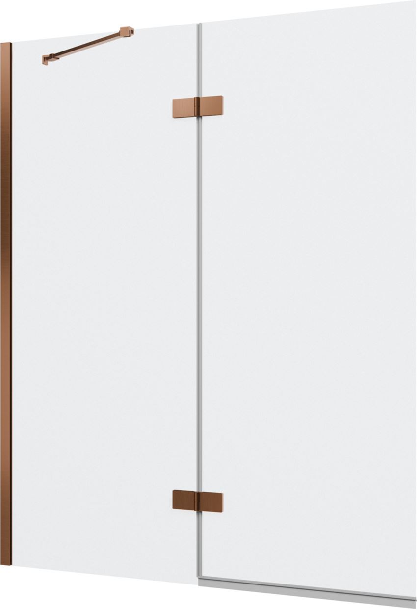 Parawan nawannowy dwuczęściowy lewy profile miedź szczotkowana 120x150 cm IÖ Luvia