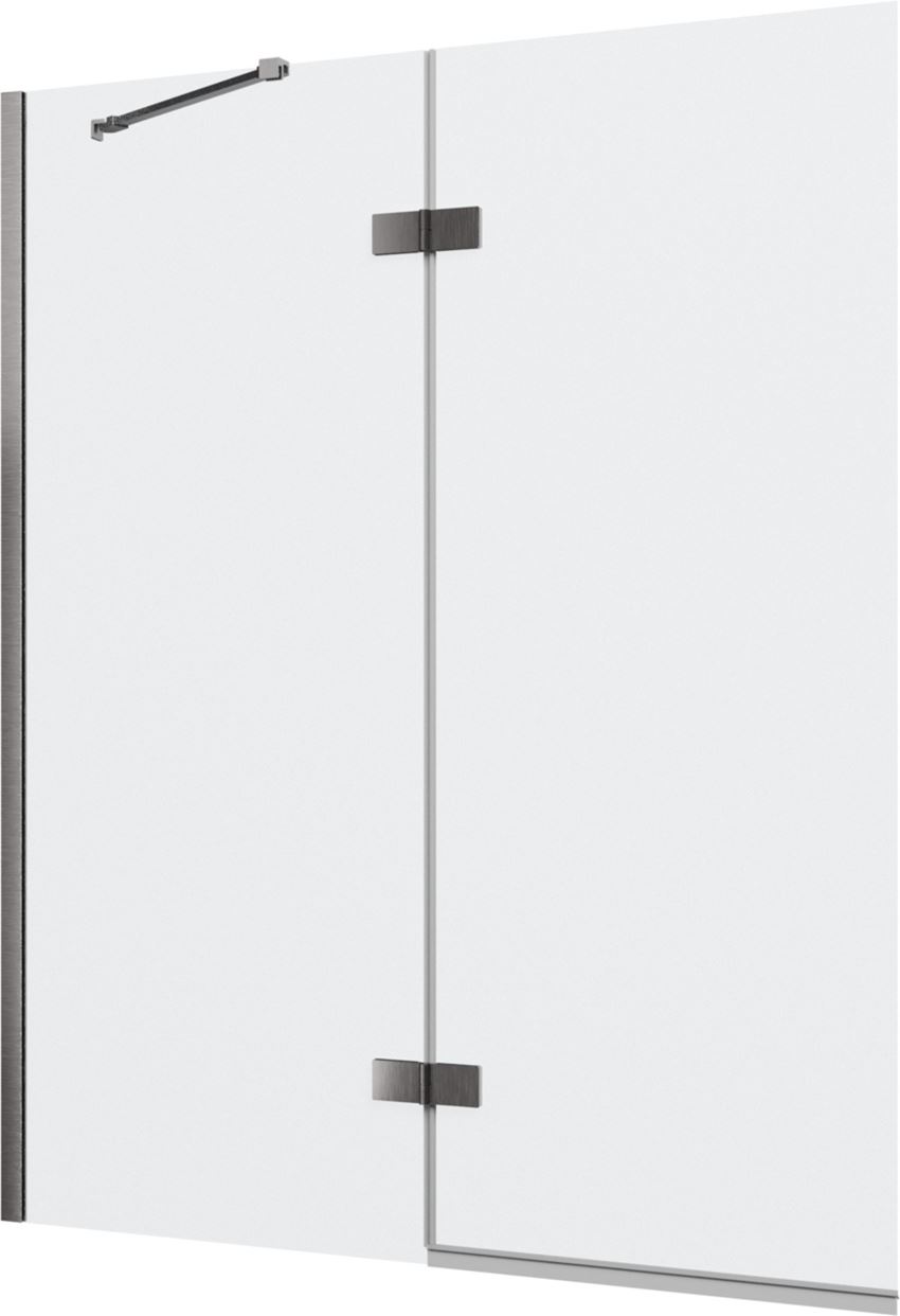 Parawan nawannowy dwuczęściowy lewy profile gunmetal szczotkowany 120x150 cm IÖ Luvia