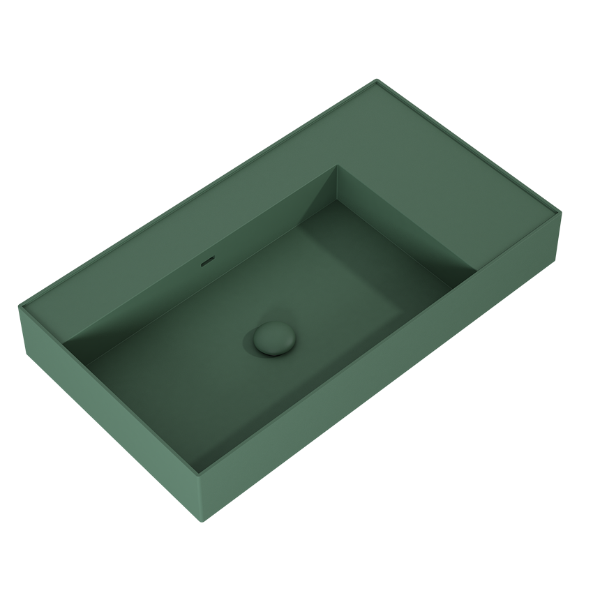 Umywalka ścienna lewa 80 cm forest green matt Elita Level