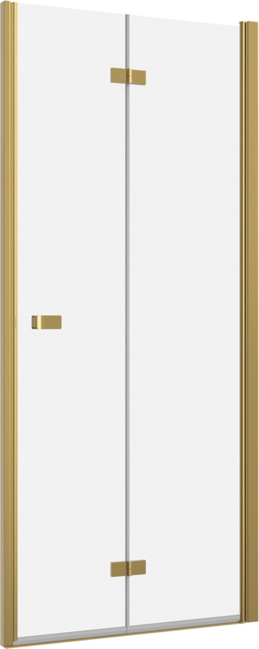 Drzwi składane dwuczęściowe prawe złoty szczotkowany 70-100x200 cm IO Forsa