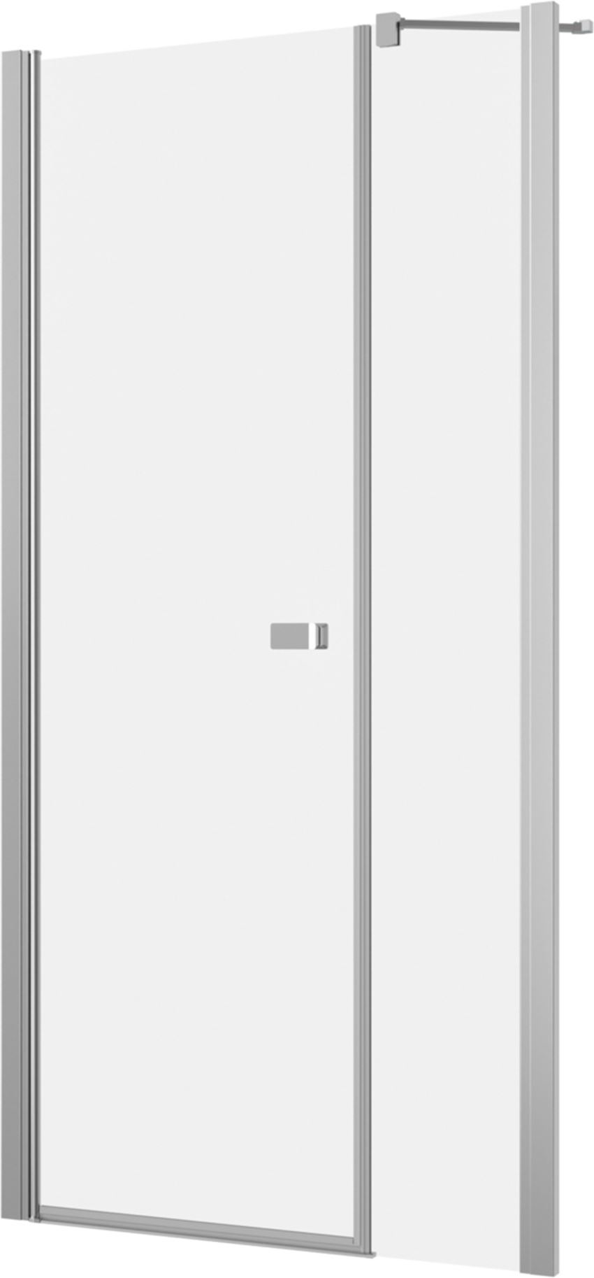 Drzwi wahadłowe jednoczęściowe ze ścianką stałą w linii nikiel szczotkowany 75-140x200 cm IO Forsa