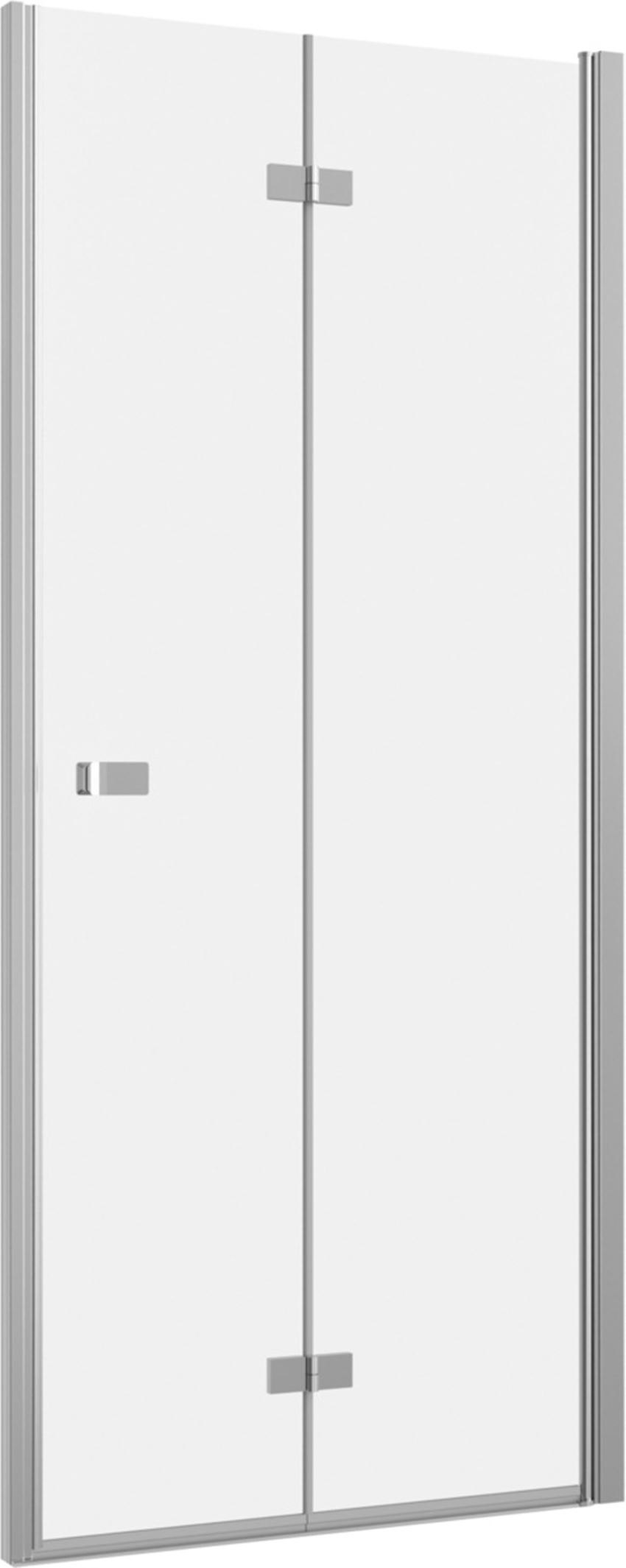 Drzwi składane dwuczęściowe prawe nikiel szczotkowany 70-100x200 cm IO Forsa