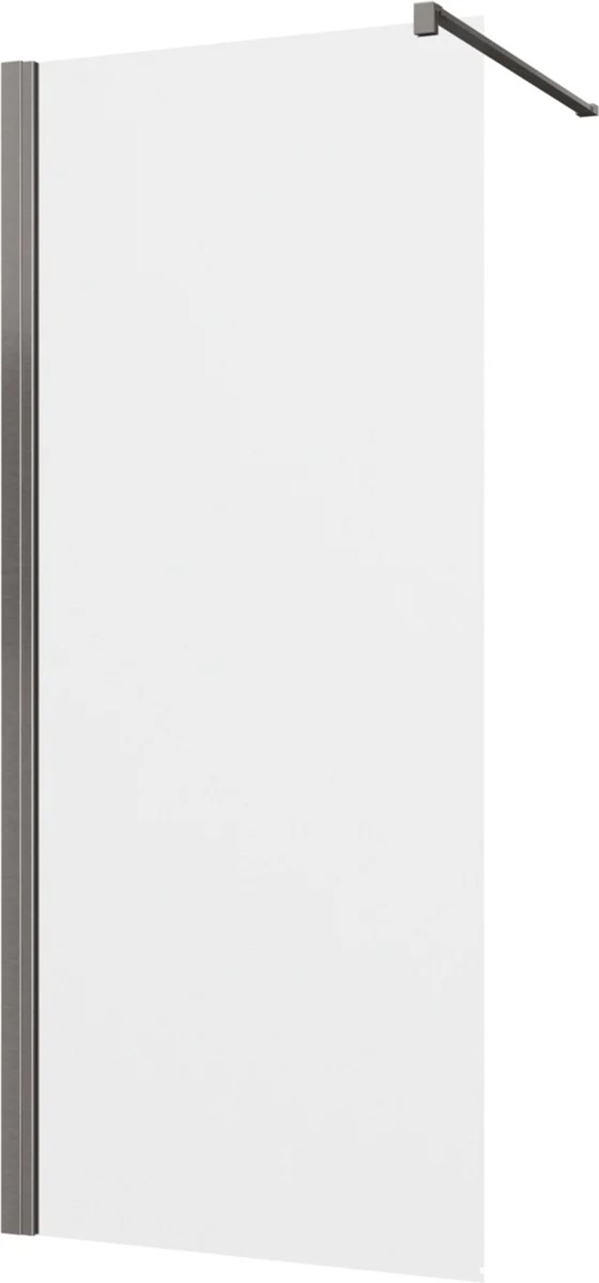 Ścianka prysznicowa boczna z profilem gun metal szczotkowany 80x200 cm IÖ Vera