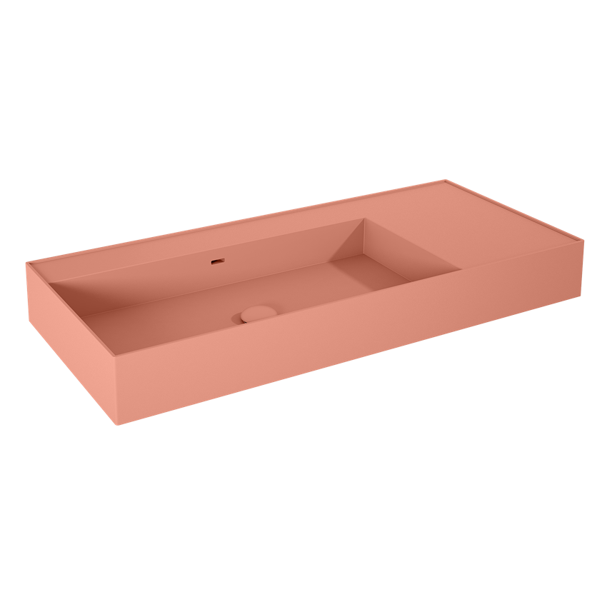 Umywalka ścienna lewa 100 cm terra pink matt Elita Level