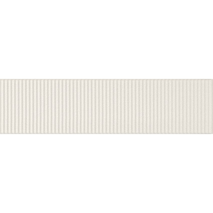 Płytka ścienna 7,8x29,8 cm Tubądzin Groove White Sugar 1 STR