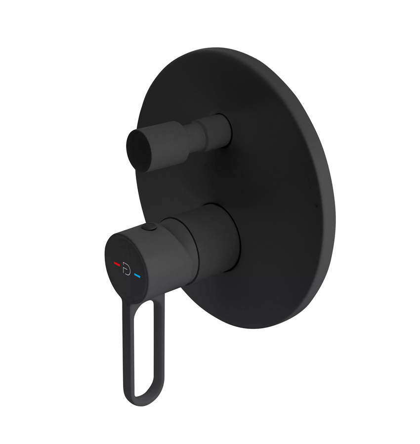 Bateria natryskowo-wannowa podtynkowa czarna FDesign Zaffiro.png