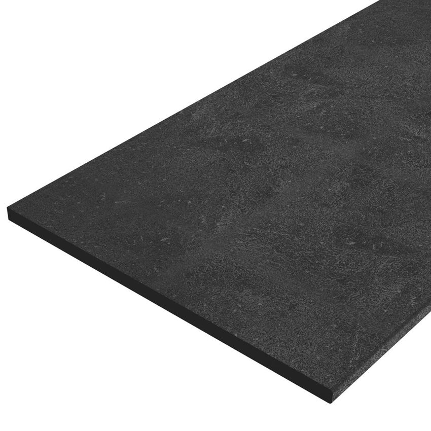 Blat łazienkowy dekor czarny kamień Defra Presto tekstura