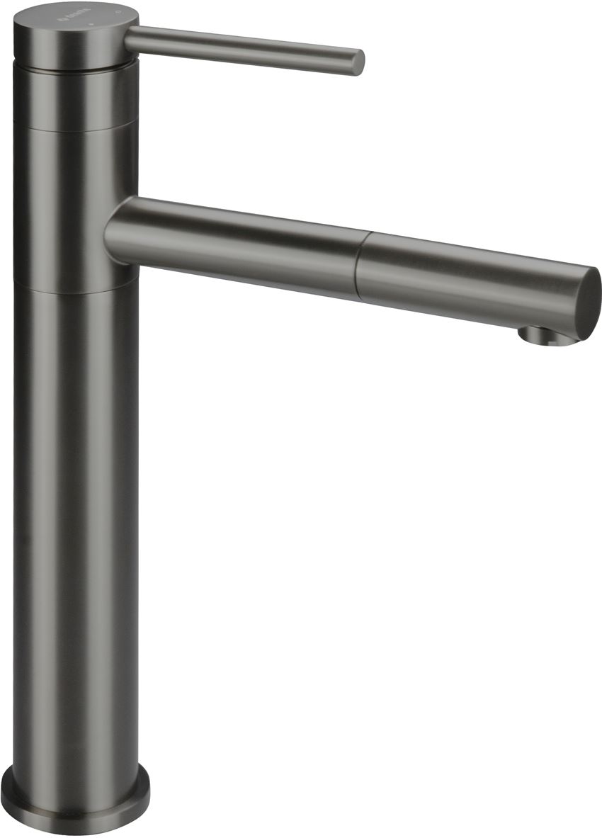 Bateria umywalkowa wysoka z wyciąganą wylewką titanium Deante Ora