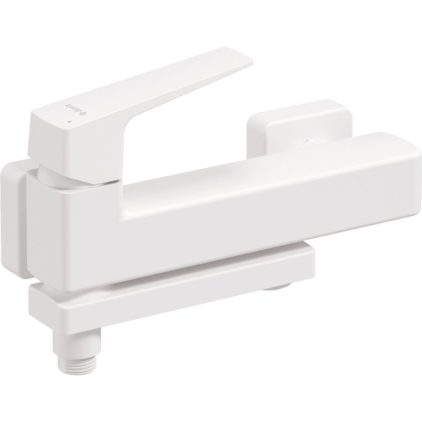 Bateria wannowa ścienna ze składaną wylewką bez zestawu natryskowego bianco Deante Blur